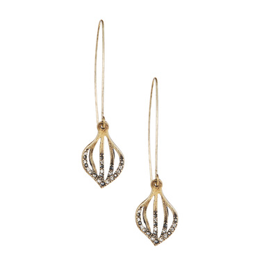 Single Cut Out Petal Earrings on a white background