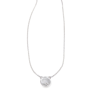 Pave Circle Pendant Necklace
