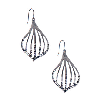 Cut Out Petal Drop Earrings on a white background