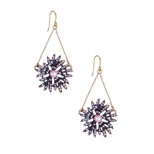 Wildflower Drop Earrings on a white background