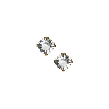 Round Crystal Stud Earrings