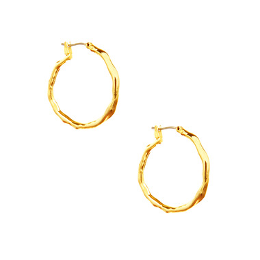 Organic Hoop Earrings on a white background